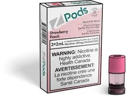 Ziip Pod Pack - Strawberry peach 3/PK (Special Nic Blend)[Ontario Stamp]